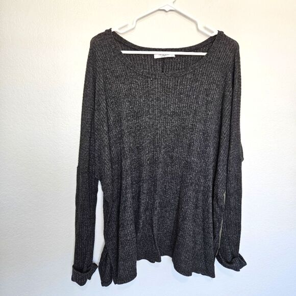 Carly Jean Los Angeles | Ribbed Knit Oversized Pullover Top, Womens XS - Picture 1 of 4
